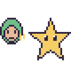 Pixel art Zoro mini et Étoile, grille 40 × 40