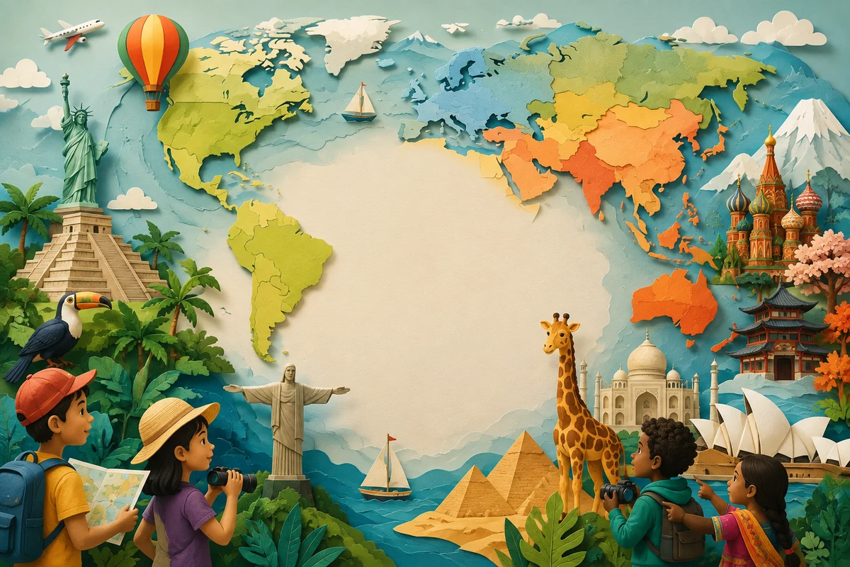 Quiz école primaire sur Pays du monde
