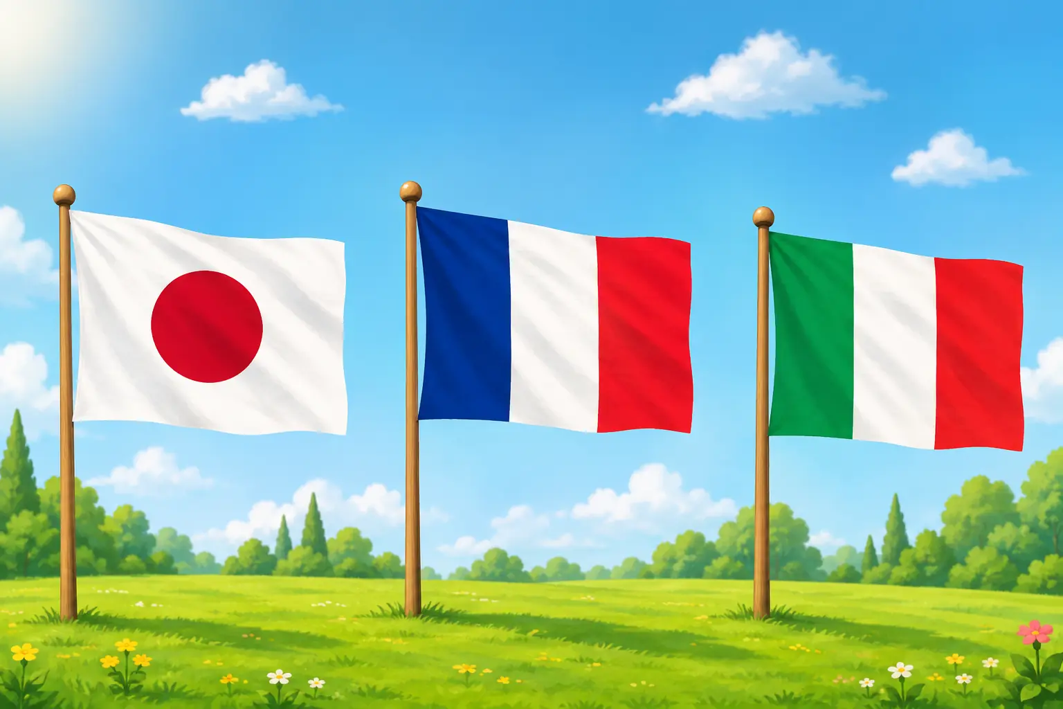 Quiz Drapeaux du monde 4-5 ans : 20 questions avec réponses