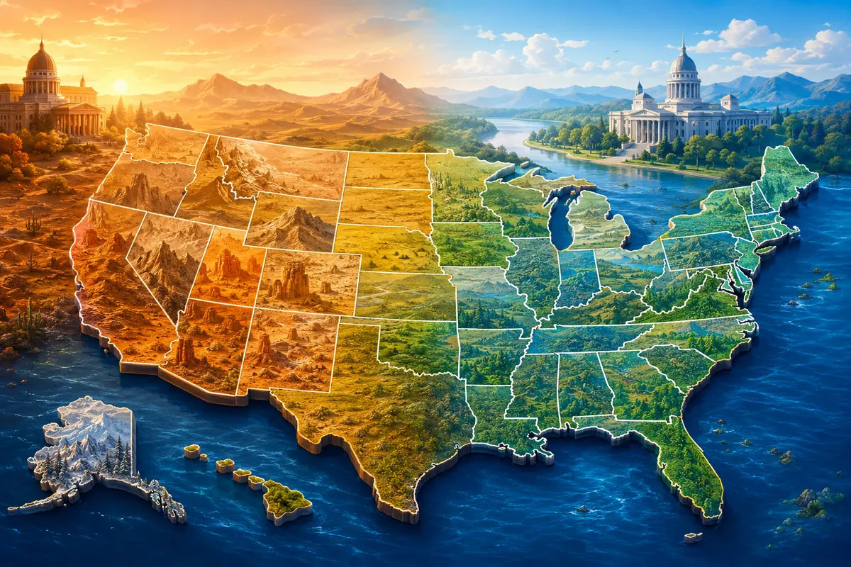 Vrai ou faux États des États-Unis 10-12 ans : 20 questions avec réponses