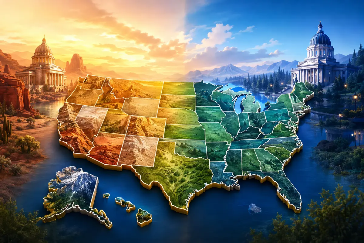 Vrai ou faux États des États-Unis 8-10 ans : 20 questions avec réponses