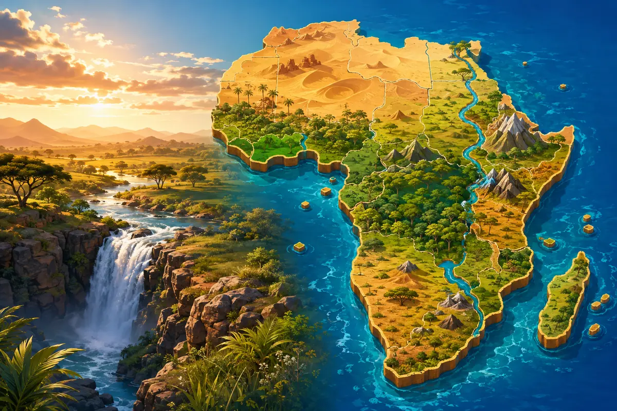 Quiz Pays d’Afrique 8-10 ans : 20 questions avec réponses