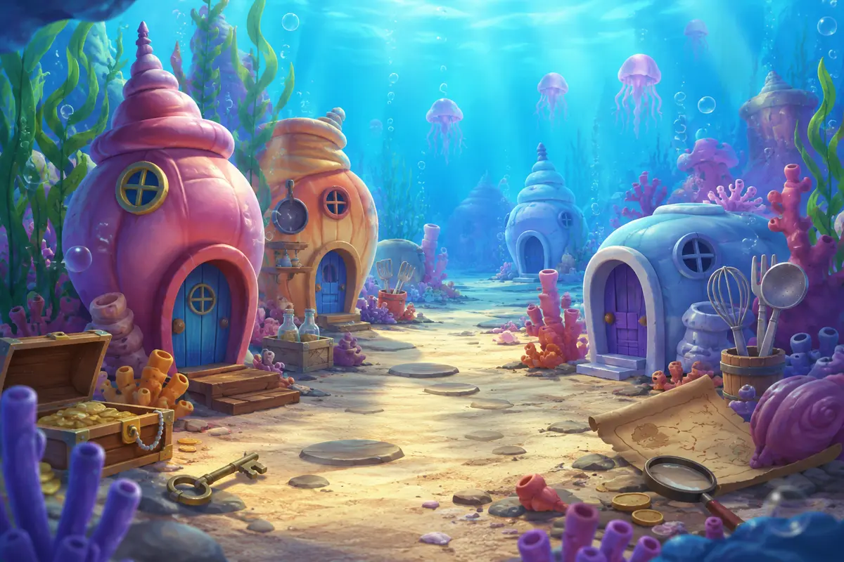 Lieux et objets : quiz Bob l’Éponge