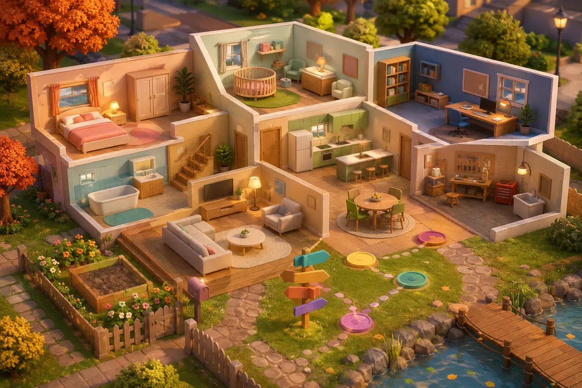 Découverte en images et mots simples : Les Sims