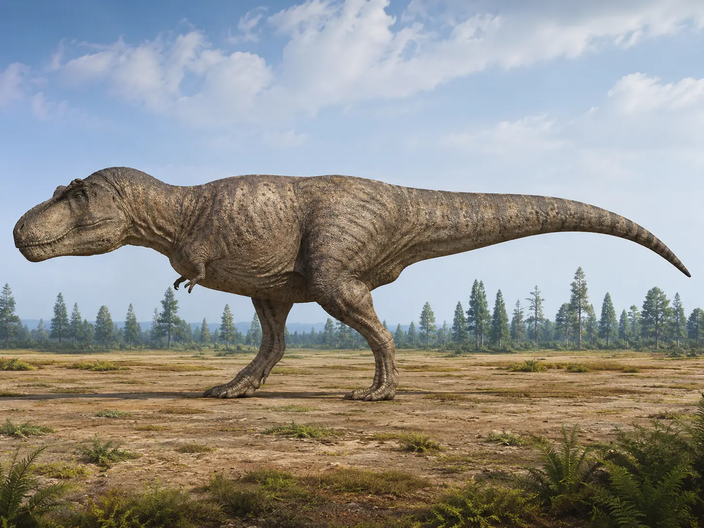 Illustration pour la question : Quel grand dinosaure carnivore avait de très petits bras ?