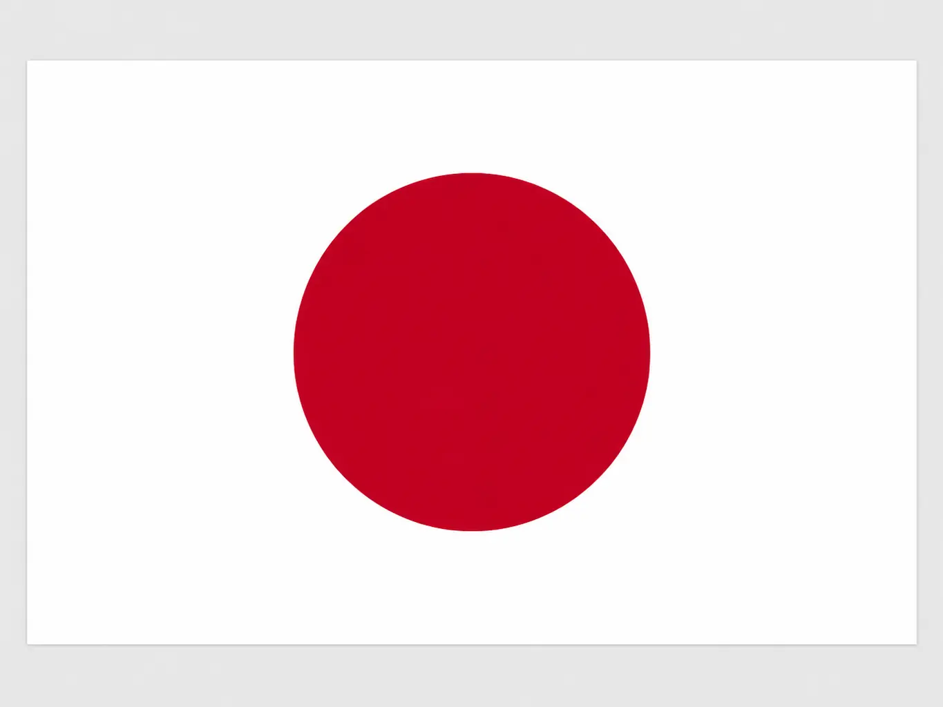 Illustration pour la question : Quel pays a un disque rouge au centre d'un fond blanc ?