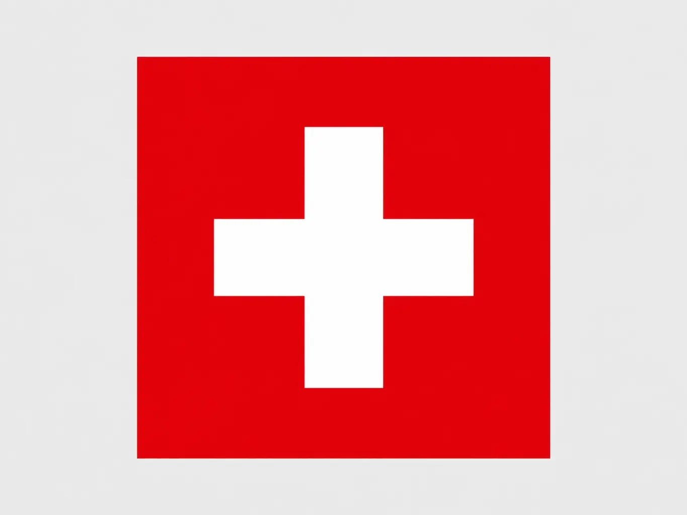 Illustration pour la question : Quel pays a une croix blanche sur un fond rouge carré ?