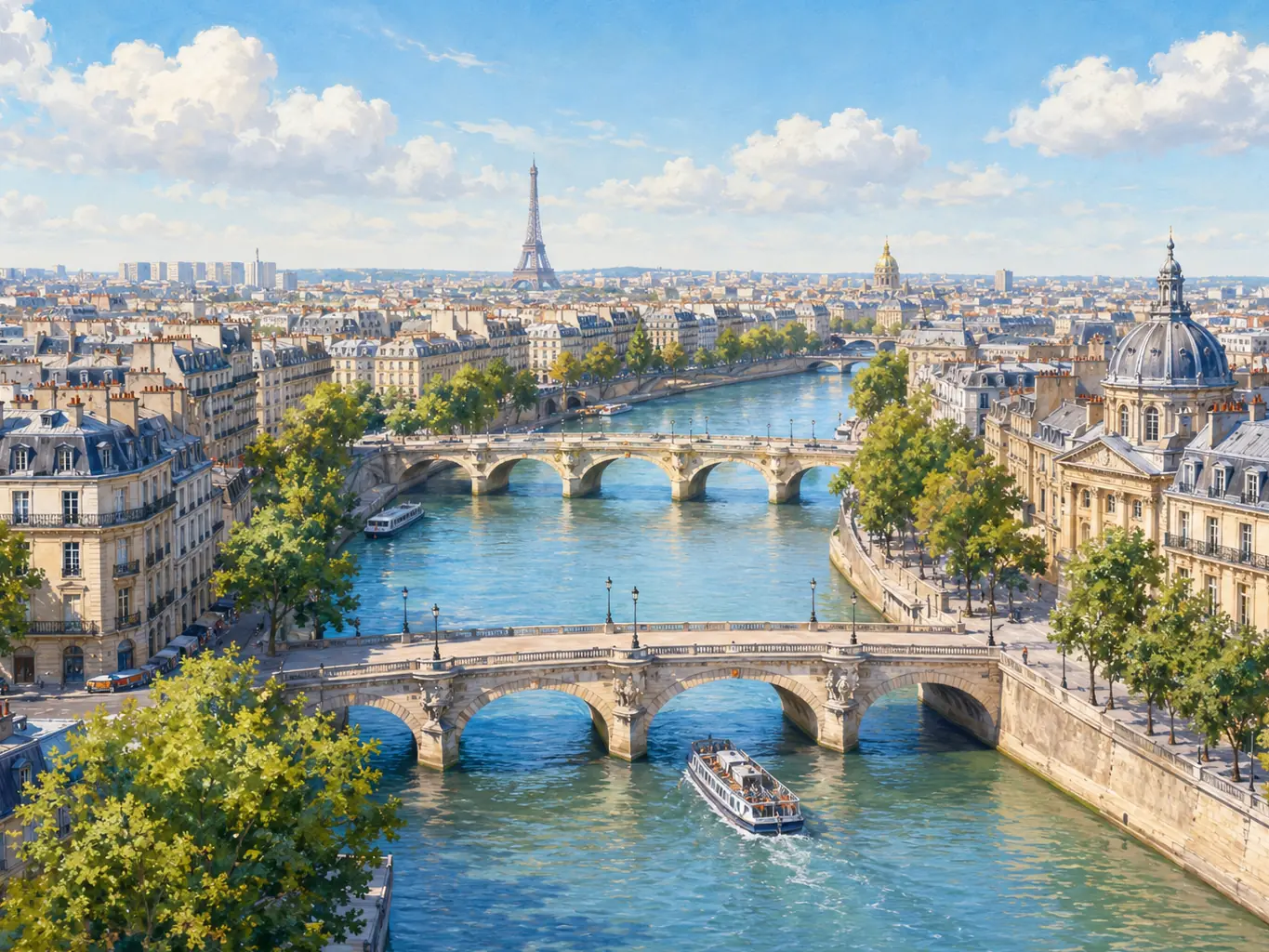 Illustration pour la question : Quel fleuve traverse Paris ?