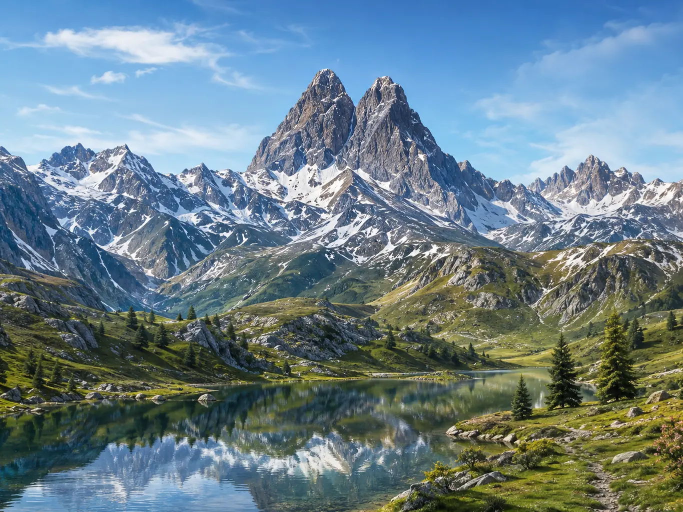 Illustration pour la question : Quel massif montagneux sépare en partie la France de l'Espagne ?