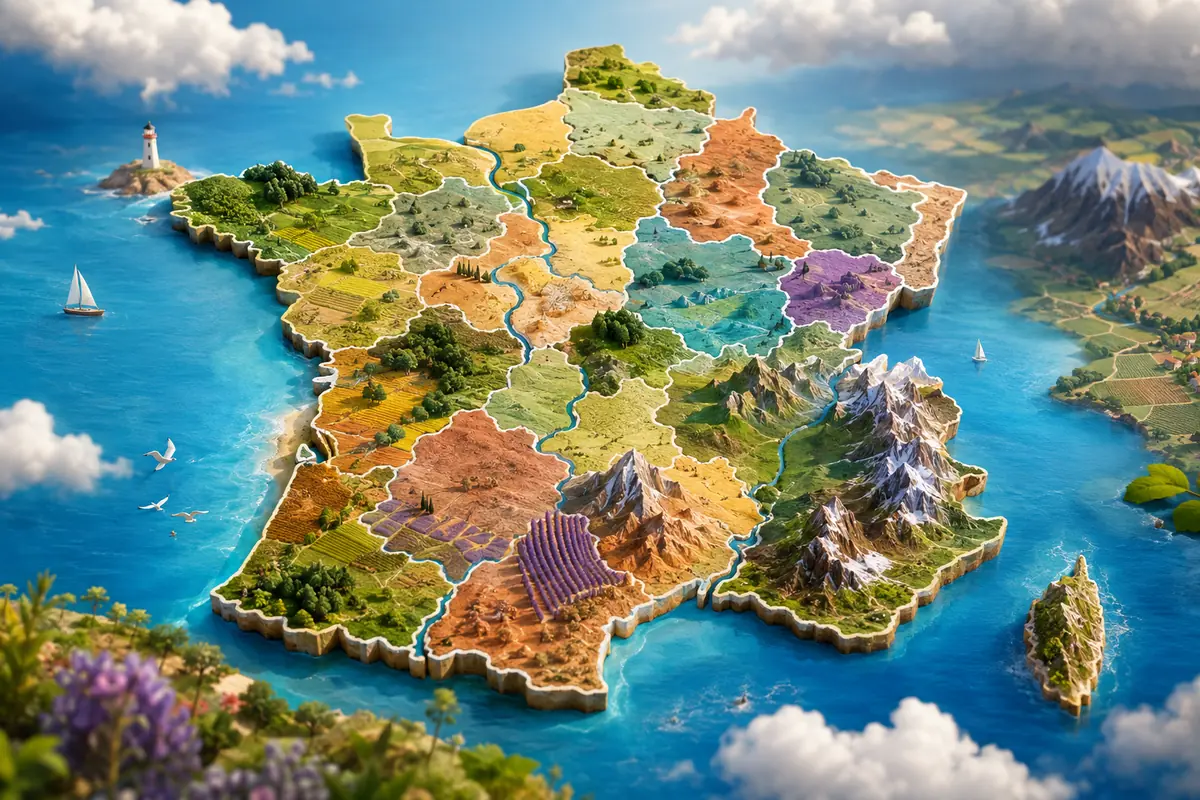 Quiz Départements français pour enfants et famille