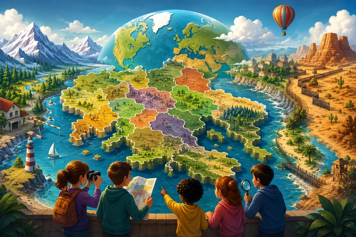 Quiz Frontières et pays voisins pour enfants et famille