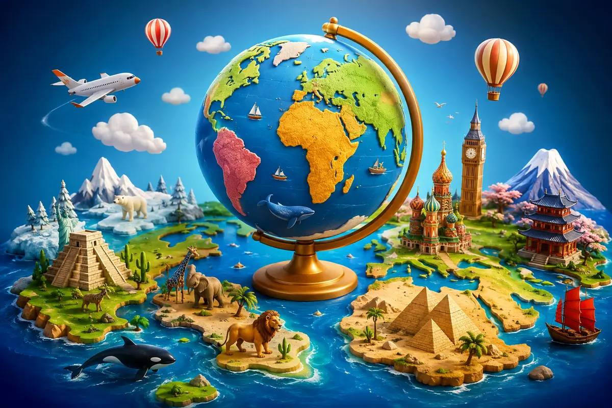 Quiz Pays du monde pour enfants et famille