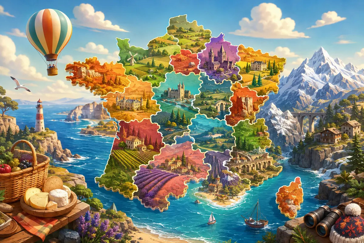 Quiz Régions de France pour enfants et famille