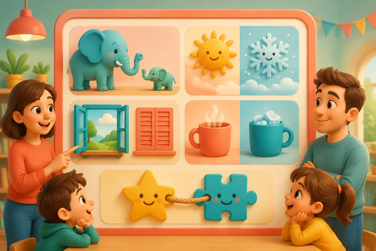 Quiz Synonymes et antonymes pour enfants et famille