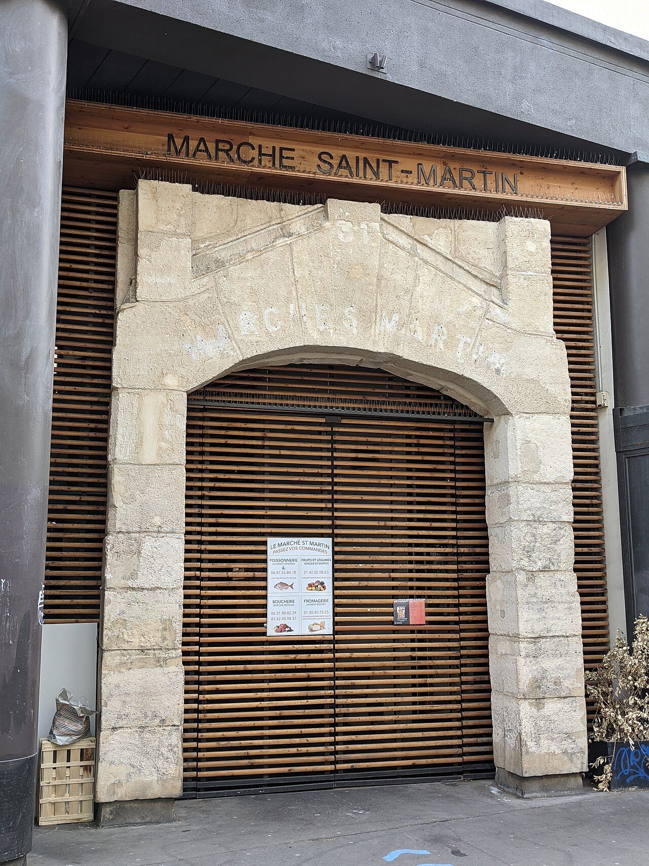 Marché couvert Saint-Martin à Paris