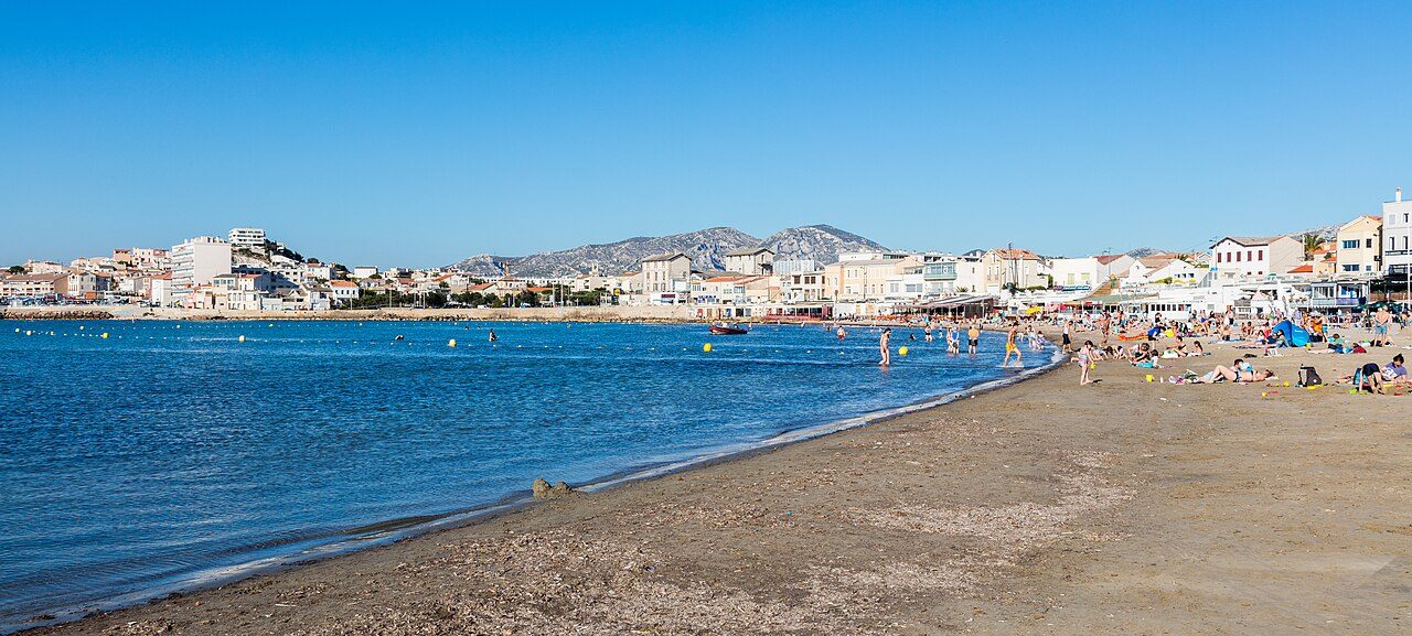 Plage de la Pointe Rouge à Marseille 8e Arrondissement