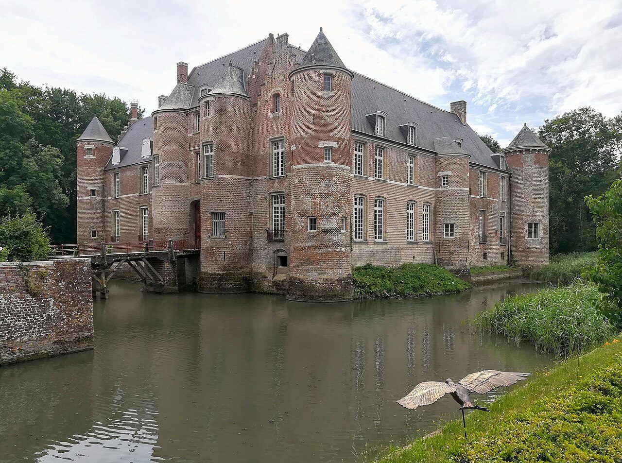 Jardin du château d'Esquelbecq à Esquelbecq