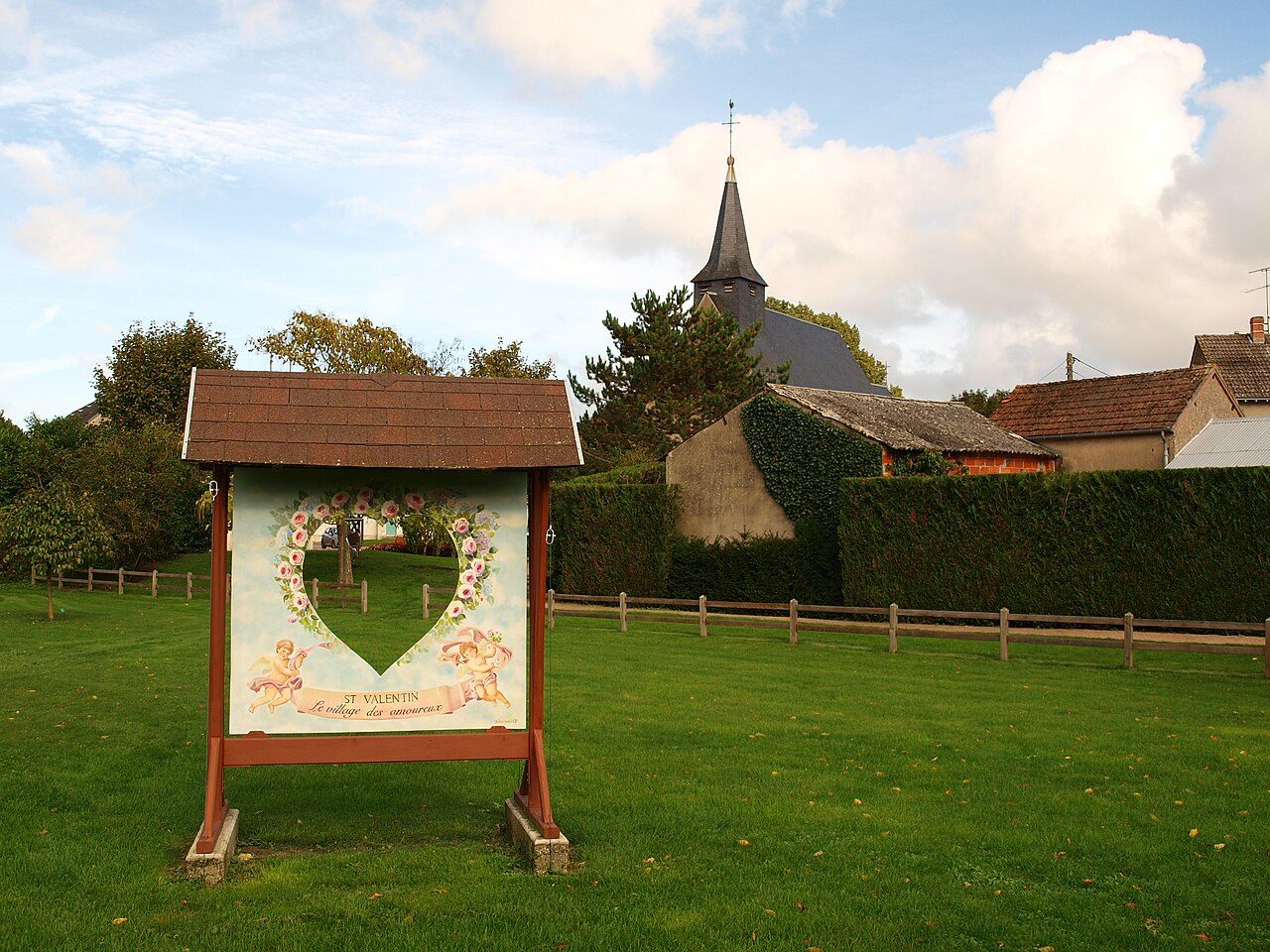Jardin des amoureux à Saint-Valentin