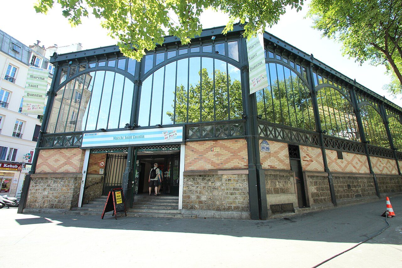 Marché couvert Saint-Quentin à Paris
