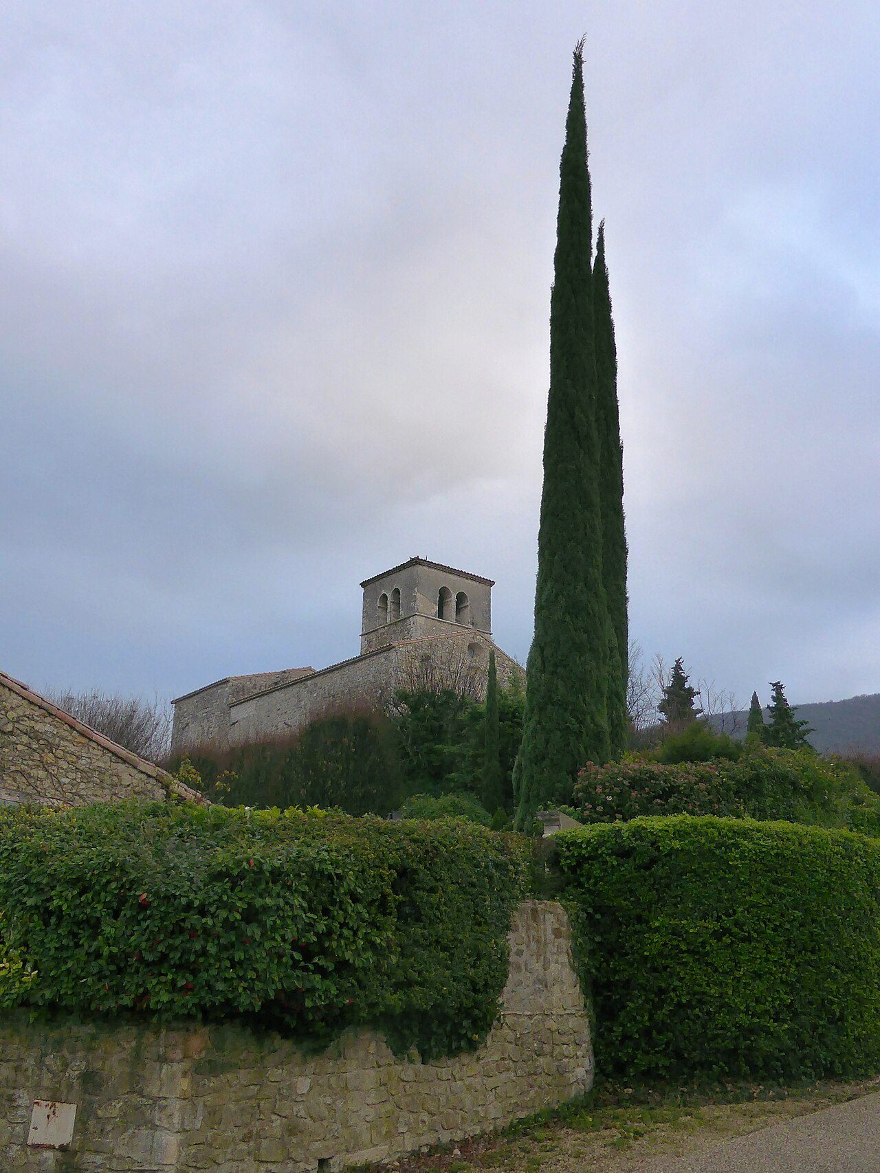 Table d'orientation église Sainte-Foy à Mirmande