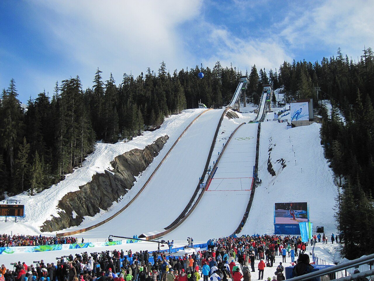 tremplin de saut à skis