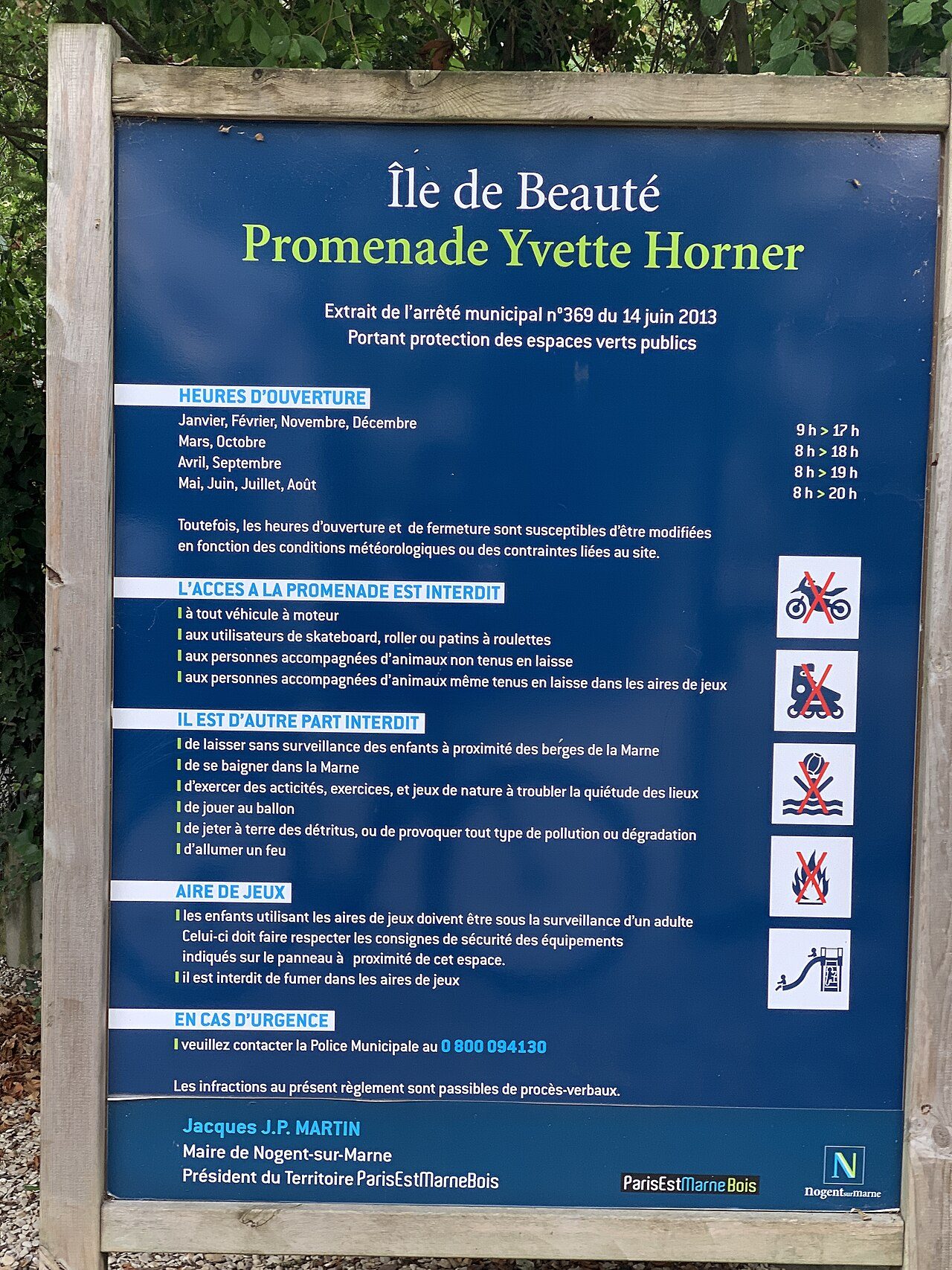 Promenade Yvette Horner à Nogent-sur-Marne
