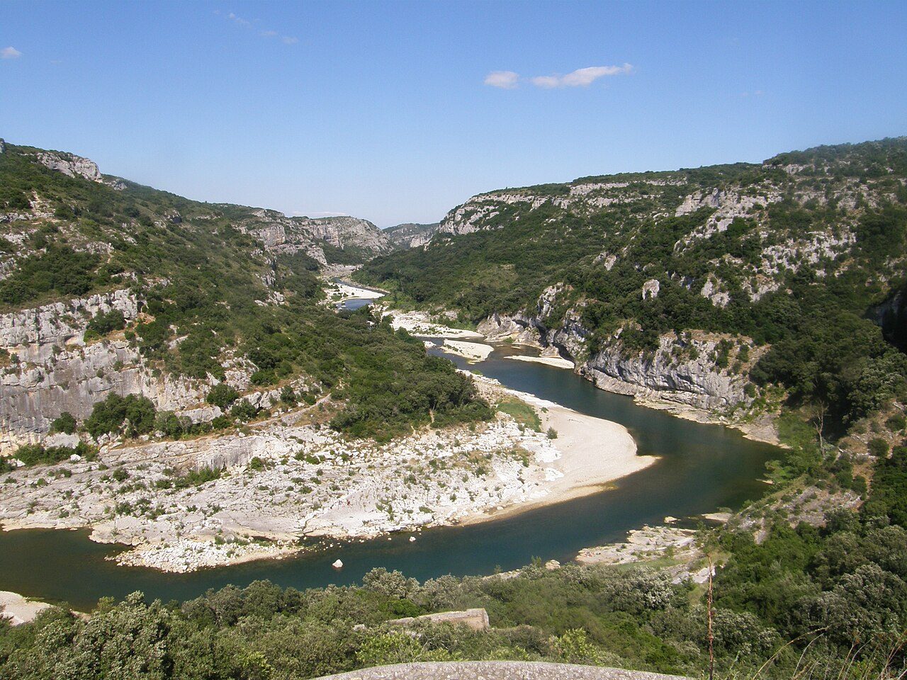 Les gorges du Gardon à Sanilhac-Sagriès