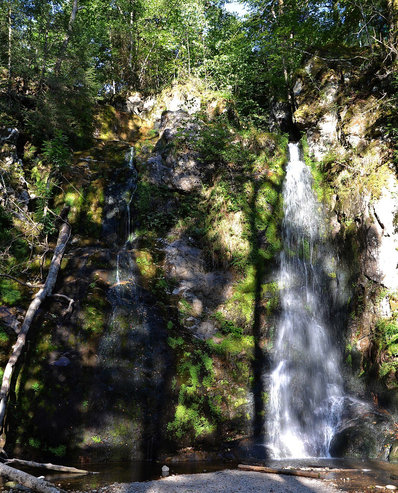 La cascade du Heidenbad à Wildenstein